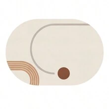 Ovale en vierkante PU-placemat, waterdichte oliebestendige warmte-isolatie, eettafelmat voor thuis