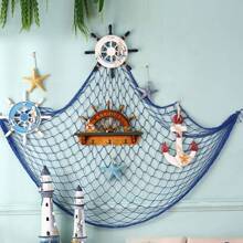2 paquetes de red de pesca tejida a mano, red de pesca decorativa de estilo mediterráneo de 1.5x2m para decoración de pared, versátil para decoración de fiestas con temática de océano