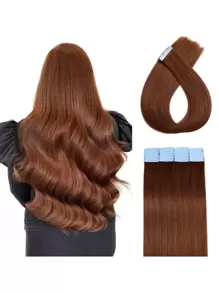 Seamless Tape In Hair Extensions Human Hair Straight Extensions Skin Weft Adhesive Glue On Salon Quality For Woman 20PCS/30g - S33 - View 3