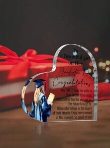 1 Stück inspirierendes Acryl-Schild als Abschlussgeschenk für sie, Abiturientin, Studentin, Master-, Doktorandin, Abschlussgeschenk für Studenten, Abschlusserinnerung für Tochter, Sohn, Schwester