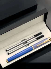 [Customized] Personalized Engraved Metal Business Office Ball Pen Gift Set With Refill, 2pcs, High Quality Ballpoint Pen For Daily Writing, Signature, Birthday, Father's Day, Thanksgiving, Christmas, Gift For Friends, Relatives, Leaders, Colleagues Back To School - Multicolor - View 36