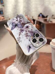 2 Stück perforierte Blumenprint stoßfeste Handyhülle kompatibel mit iPhone 16/16Pro/16Plus/16ProMax, iPhone 15 Pro Max, Apple iPhone X/XS/XR/7/8/P/S2, Galaxy A50/A12/A32/A52/A72/A51/A21S/A13/A14, Redmi 11/12Pro/12/12X/Note 11/9A/9C/Poco X3, Redmi 10/9/Note9/12C/Note 11Pro/10C/Note8Pro