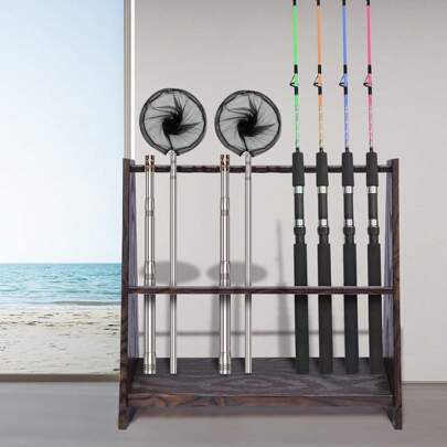 CNCEST CNCEST Soporte para taco de billar para 10 tacos de billar, soporte para taco de billar, soporte para suelo, soporte para barra, soporte para taco de billar para escuela, hogar, club, color marrón