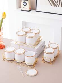 1 set de tarros para especias, sal y glutamato monosódico, ideal para bodas, cumpleaños, graduaciones, fiestas y días festivos