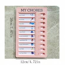 Children's Weekly Self-Discipline Planner, Elementary School Student Study Time Tracker Daily Ritual Check-In Board - Multicolor - View 3