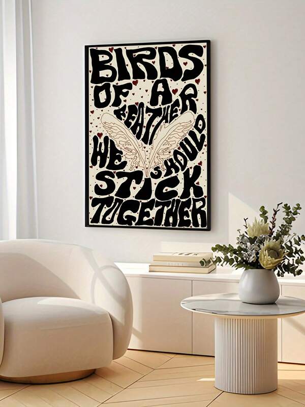 Vintage Art Music Album Poster,Birds A Featherpop Music Album Wall Art,Creative Music Poster, High Quality Canvas Wall Art,Waterproof Canvas,Canvas Art,Suitable Modern Home,Living Room,Bedroom, Office,Classroom, Bathroom,Restaurants, Kitchen,Dining Room Wall Decorative,Gifts For Fans-Frameless
