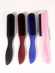 New Arrival Plastic Brown Nylon Salon Haircutting, Carving & Cleaning Brush For Men's Beard, Nail Cleaning Tool