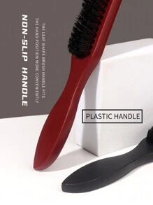 New Arrival Plastic Brown Nylon Salon Haircutting, Carving & Cleaning Brush For Men's Beard, Nail Cleaning Tool