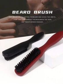 New Arrival Plastic Brown Nylon Salon Haircutting, Carving & Cleaning Brush For Men's Beard, Nail Cleaning Tool