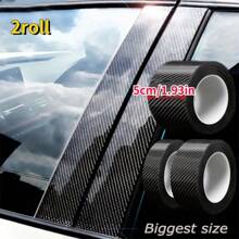 2 Rolls 5cm * 3m / 1.96in * 118in 3D Carbon Fiber Vinyl Car Wrap Film Roll Film, Suitable For Car Stickers And Motorcycle Car Decals, Protect Car Paint From Scratch Design - Christmas