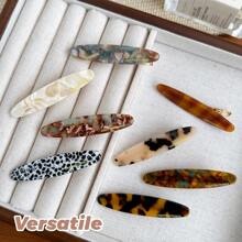 8 件琥珀发夹，适合额头碎发的女性，鳄鱼发夹，侧夹，头带装饰，刘海，发夹，直夹 - 彩色 - 查看 3