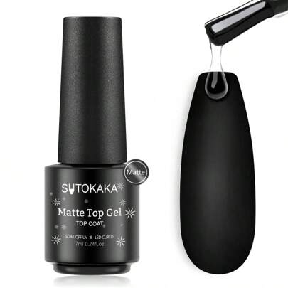 Matte Top Coat Gel Nail Polish Soak Off U V Matte Finish Long Lasting Top Coat For Prevents Chipping Protects Nails 7ml