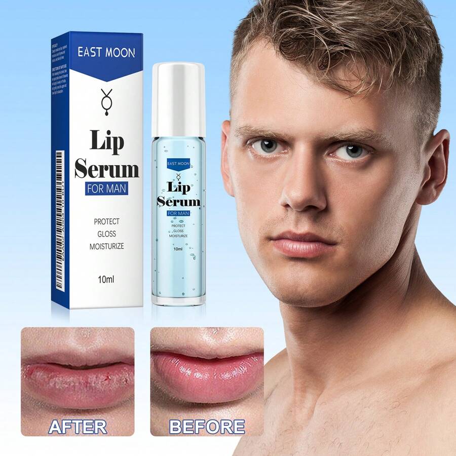 1 件男士唇部精华。减少唇纹，防止脱皮和开裂。保湿和补水。提亮唇部肤色。 - 白色 - 查看 1