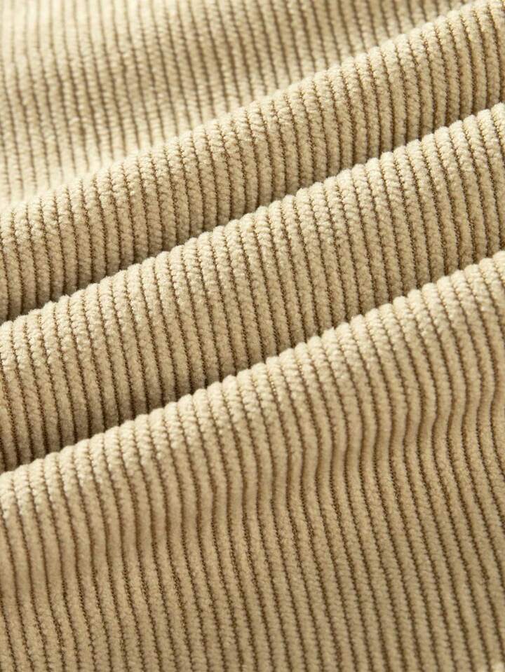 Men's Casual Corduroy Shorts, Versatile Knee-Length Pants