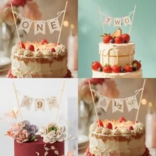 1 pieza Decoraciones para pastel, Cartel de cumpleaños de 2 años en madera tallada, Decoración para fiesta de cumpleaños, Suministros de decoración de postre, Regalo - Inserto de madera de 2 años. - Ver 9