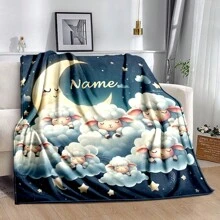 1PC Personalized Blanket Custom Name Printed Blanket Cute Sleeping Animal Panda Blanket Your Name Printed On It Soft And Warm Memorable Moments Blanket Great Holiday Gift For Families
