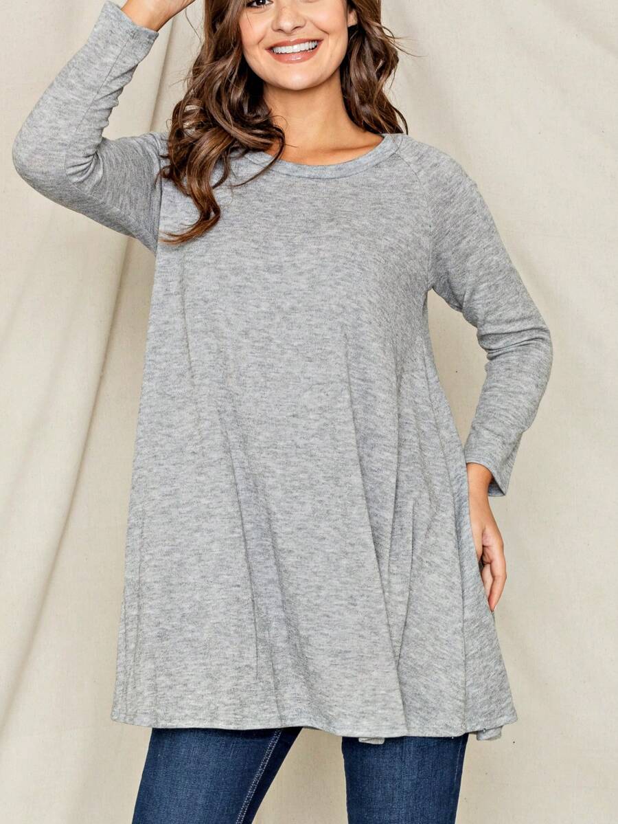 Boho Retro Solid Rayon Cool Color Mini Dress Short Sleeves Grey Charcoal Olive Navy Small To 3XL Plus Curvy - 淺灰色 - 查看 1