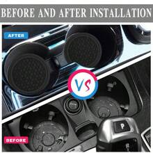 2PCS Car Cup Holder Coasters, Dustproof Automotive Interior Accessories Mat,2.75 Inch Non-Slip Dustproof Insert Water Bottle Holder Pads, 3D Honeycomb Anti-Slip Heat Insulation Waterproof Drink Mat,Universal For Vehicles, Trucks, RVs And More