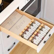 Spice Drawer Organizer, Clear Acrylic Drawer Seasoning Organizer, Expandable From 11'' To 22'' Kitchen Spice Rack Organizers And Storage For Drawer (Jars Not Included)