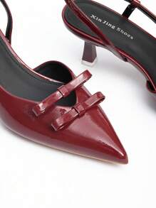 Plus Size & Wide Fit High Heel Casual Dress Shoes, Fashion Versatile Mid-Heel Pumps For Women