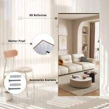 71"" Full Length Mirror Rectangle Floor Mirrors For Standing Leaning Or Hanging Gold