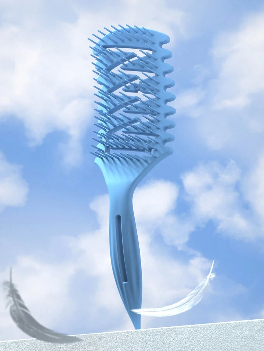 1 件装定型发型刷、按摩头皮针灸刷、高冠造型刷、快干梳 - 彩色 - 查看 1