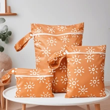 3pcs/Set Wet Bag Reusable Storage Bag With Zipper, Wet Bag For Swimsuits - Multicolor - View 1