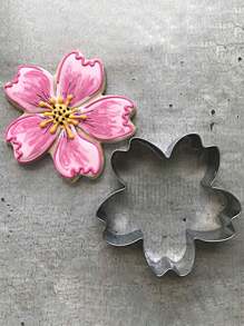 1pc Stainless Steel Flower Shaped Cookie Cutter Mold, For Roses, Lilies And Cherry Blossoms DIY Fondant, Cookies - Cookie Cutters - View 3