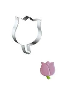 1pc Stainless Steel Flower Shaped Cookie Cutter Mold, For Roses, Lilies And Cherry Blossoms DIY Fondant, Cookies - Cookie Cutters - View 4