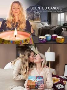 9/8/6/4/1pc Scented Candles Gift Set,Great Gift For Your Mother On Mother's Day, Wedding Souvenirs,Aromatherapy Candles For Home,Candle Present For Men And Women, 120H Long Burning Natural Soy Candles Strong Fragrance Portable Travel Candles Gifts For Birthday Christmas Day Yoga Bath, Valentine's Day Gift