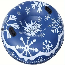 Aufblasbarer Schlitten für Erwachsene, mit Griffen, schwerer PVC-Schlitten für den Familien-Wintersport Outdoor, Handwäsche, geeignet für Weihnachten, Thanksgiving, Neujahr und für den allgemeinen Gebrauch - Paar-Design