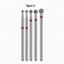 5pcs Diamond Nail Drill Bit Set Milling Cutter For Manicure Cuticle Bits Electric Files Dead Skin Remove Tolls Accessories - Multicolor - View 12