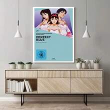 1张无框动漫海报，今敏《完美蓝》海报，唯美漫画电影帆布画，可爱房间家居装饰流行礼物，生日毕业礼物 - 彩色 - 查看 11