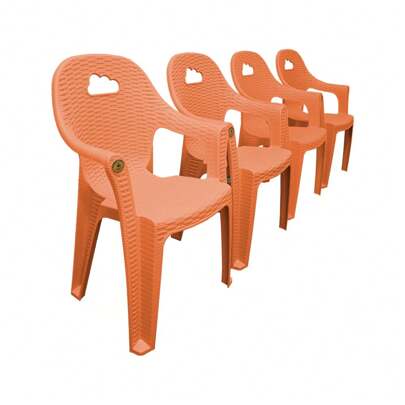 Paquete 4 Sillas Infantil Para Niños Interior Exterior Preescolar