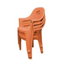 Paquete 4 Sillas Infantil Para Niños Interior Exterior Preescolar - Naranja - Ver 3