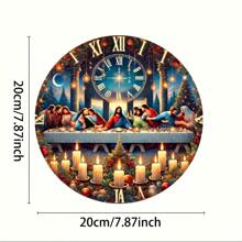 Cuadro de arte de La Última Cena - Tema cristiano, artesanía en metal para decoración del hogar y la oficina, ideal para la cocina, el comedor, el dormitorio - Regalo perfecto para el Día de la Madre, Pascua, Navidad Decoración de pared de La Última Cena, perfecta para la decoración de la habitación - Multicolor - Ver 3