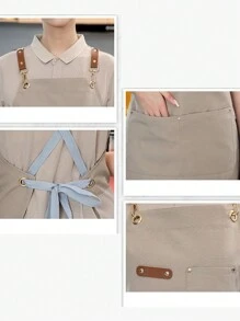 1pc Custom Embroidered Personalised Chef Apron, Customisable Apron, Baking Apron, Custom Kitchen Apron, Custom Work Apron, Aprons For Women, Hospitality Apron,Apron For Kitchen,Home,Apron Women,Fathers Dad Gift,Customised Personalised Gifts