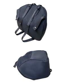 1 pièce Sac de rangement pour poussette noir, sac à dos de grande capacité avec sangle d'épaule réglable, compatible avec le siège-auto/poussette Doona
