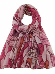 1pc Polyester Leaf Pattern Casual Elegant Street Style Lightweight Business Party Scarf, Suitable For Spring, Summer, Autumn, Winter - Multicolor - View 6