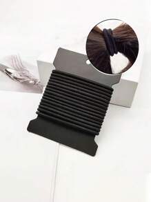 20-100pcs Black Rubber Band Seamless Simple Style Hair Tie Elastic Hair Accessories For Ponytail Bun Braids Women Hair Ties Ponytail Holders Hair Elastics Hair Rubber Bands Scrunchies Hair Rope Elastic Hair Tie, Hair Bobbles