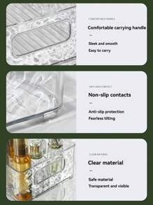 1 pieza Organizador de cosméticos transparente de lujo, caja de almacenamiento apilable para maquillaje, cuidado de la piel, lápiz labial, mascarillas de escritorio, de plástico acrílico, para vacaciones, playa, baño, colección de dormitorio, gran capacidad