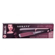 SOKANY Haarglätt-Clipstrecker mit doppeltem Zweck, Haarstyling-Clip mit Negativionen-Dampf-Haarglätter, keramischer Strecker SOKANY1906