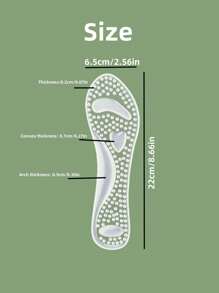 1 Pair 3/4 Cushion Half-Size Insoles, Non-Slip Shock Absorbing Insoles For High Heels And Flats, High Quality Soft And Breathable Insoles For High Heels - Multicolor - View 4