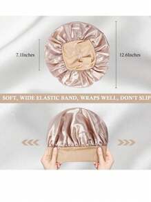 1pc Silk Bonnet For Sleeping, Satin Hair Bonnets, Soft Elastic Band Silk Sleep Cap, Silk Hair Wrap For Curly Hair Home Bathroom Decor Fall Decor Back To SchoolHair Bonnet