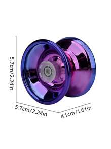 1 件无响应溜溜球，合金金属入门型，紫色，适合初学者成人中级到高级玩家