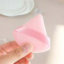 5pcs Pink Triangle Makeup Sponge Puff, Crystal Velvet Short Pile, Soft & Flawless Application, Won't Absorb Powder