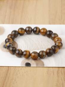 Pulseira De Pedra Natural Olho De Tigre De 4 6 8 10 Mm, Pulseira De Contas De Olho De Tigre Para Homens Mulheres, Pulseira De Cura De Ioga, Jóias