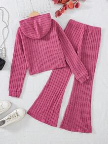 2 sztuki/zestaw dziewczęcy strój codzienny na zewnątrz, koszula i spodnie, wiosna/jesień