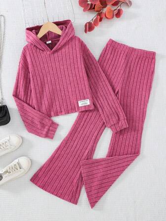 2pcs/Set Girls Casual Outdoor Wear, Shirt & Pants, Spring/Autumn