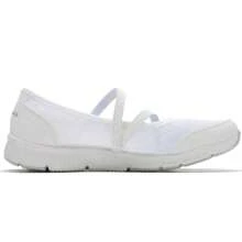 Skechers Women's Mesh Breathable Retro Ballet Flats Vintage Mary Jane Shoes 100354-WHT - White - View 2